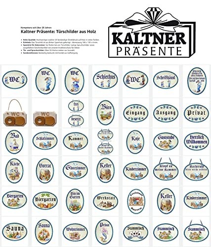 Kaltner Präsente Geschenkidee – Holz Geschenkartikel Deko Türschild im Antik Design Dekoartikel Motiv Wellness Sauna (Ø 18 cm) - 3