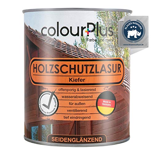 colourPlus® Holzschutzlasur (750ml, Kiefer) seidenglänzende Holzlasur