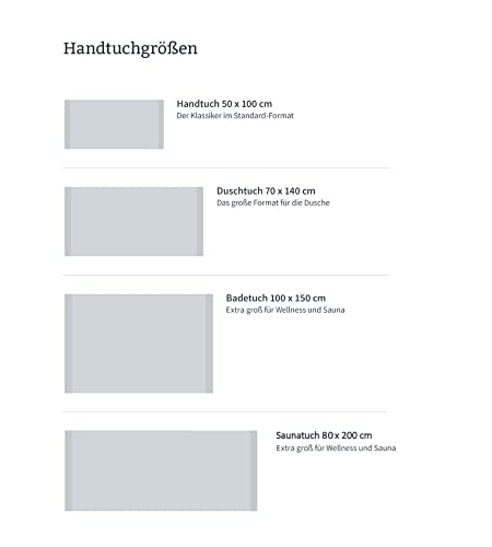 herzbach home Luxus Saunatuch Handtuch Premium Qualität aus 100% ägyptischer Baumwolle 85 x 200 cm 600 g/m² (Sandgrau) - 5