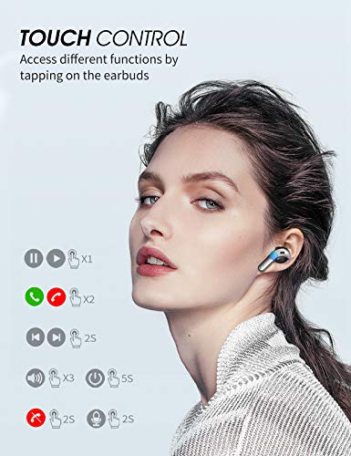 Tiksounds Bluetooth Kopfhörer, Kopfhörer Bluetooth in Ear mit Mikrofon, 35 std Spielzeit, CVC 8.0 Lärmreduzierung, IPX7 Wasserdicht - 5