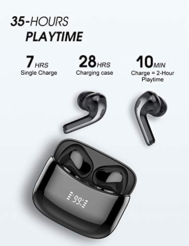 Tiksounds Bluetooth Kopfhörer, Kopfhörer Bluetooth in Ear mit Mikrofon, 35 std Spielzeit, CVC 8.0 Lärmreduzierung, IPX7 Wasserdicht - 3