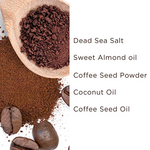 PraNaturals Körperpeeling mit Salz aus dem Toten Meer & Kaffee 500g – Natürliche Formel – exfolierend – pflegend – mit arabischem Kaffeepulver hergestellt – Vegan & frei von Tierversuchen - 2