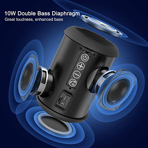 Ortizan Kabelloser Bluetooth Lautsprecher mit LED Licht – Tragbarer Lautsprecher Bluetooth Boxen mit enormer Bass, IPX6 Wasserschutz - 2