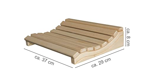 SAUERLAND Sauna-Kopfstütze Marie ca. 29 x 37 x 8 cm aus Espenholz - 3