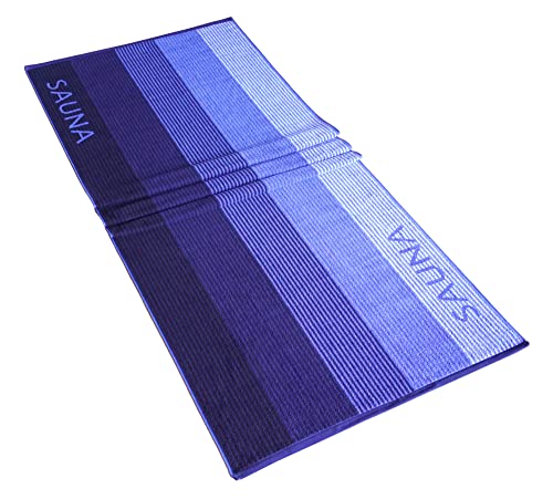 Lashuma Saunatuch Helsinki, Blau – Schwarz, Hochwertiges XXL Handtuch, Badehandtuch Strandtuch 85×200 cm - 6