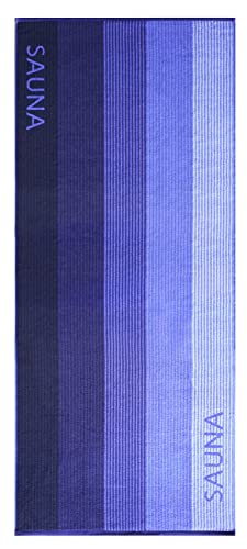 Lashuma Saunatuch Helsinki, Blau – Schwarz, Hochwertiges XXL Handtuch, Badehandtuch Strandtuch 85×200 cm - 7