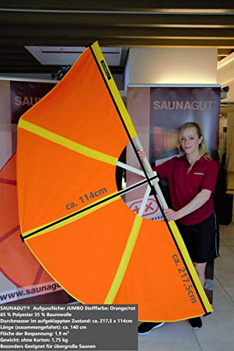 SAUNAGUT® Aufgussfächer (JUMBO, Orange-rot) - 2
