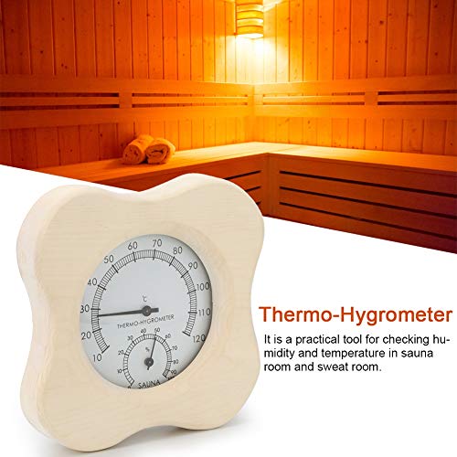 Mumusuki Sauna 2-in-1 Pflaumensorte Holz Thermometer Hygrometer - 5