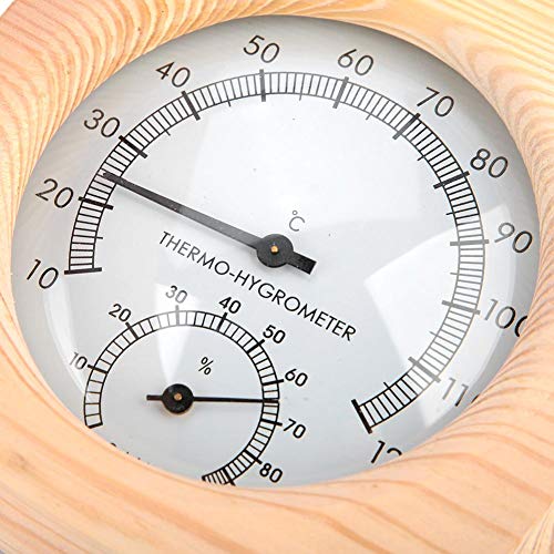 Hölzerne Sauna Hygrothermograph Thermometer Hygrometer - 6