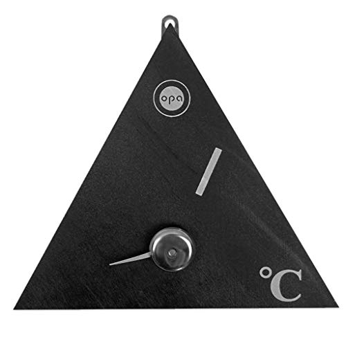 SudoreWell® Sauna Thermometer Dreieck aus schwarzem Kiefernholz 17 x 15 x 2 cm by Opa/Lumo