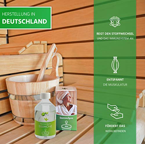 KK Sauna Aufguss Konzentrate PREMIUM – Made in Germany – Duftsorte Eislimone- 500 ml Flasche - 6