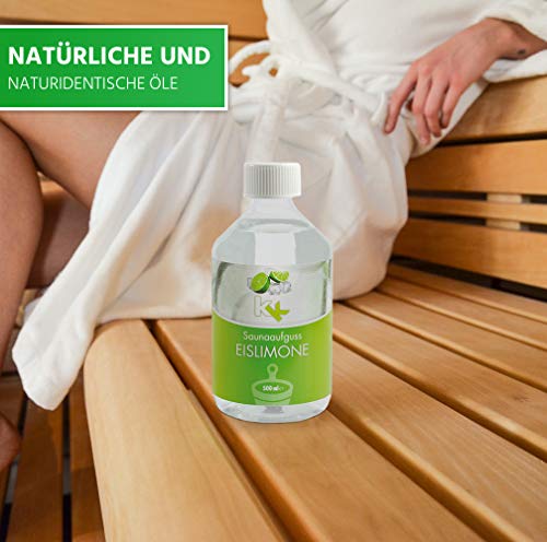 KK Sauna Aufguss Konzentrate PREMIUM – Made in Germany – Duftsorte Eislimone- 500 ml Flasche - 7