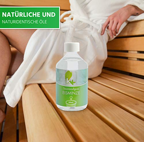 KK Sauna Aufguss Konzentrate PREMIUM – Made in Germany – Duftsorte Eisminze- 500 ml Flasche - 7