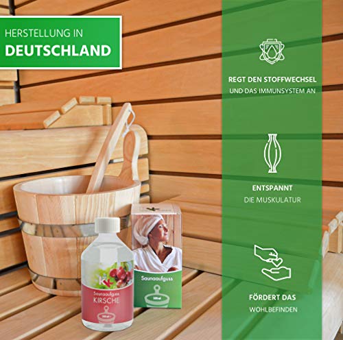 KK Sauna Aufguss Konzentrate PREMIUM – Made in Germany – Duftsorte Kirsche – 500 ml Flasche - 6