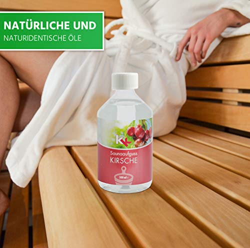 KK Sauna Aufguss Konzentrate PREMIUM – Made in Germany – Duftsorte Kirsche – 500 ml Flasche - 7