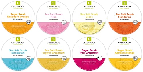 Greendoor Körperpeeling Sea Salt Scrub Eisenkraut 280g vegan, zitroniger Duft, natürliches Körper-Peeling ohne Mikroplastik ohne Konservierungsmittel - 8