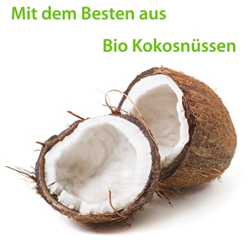 Greendoor KÖRPERPEELING Kokosöl VIRGIN 230g, mit nativem Cocosöl, natürlicher frischer Kokosnuss-Duft, Natur-Peeling ohne Parfum, Anti-Aging, Kokos Sugar-Scrub gegen Cellulite, vegane Naturkosmetik - 4