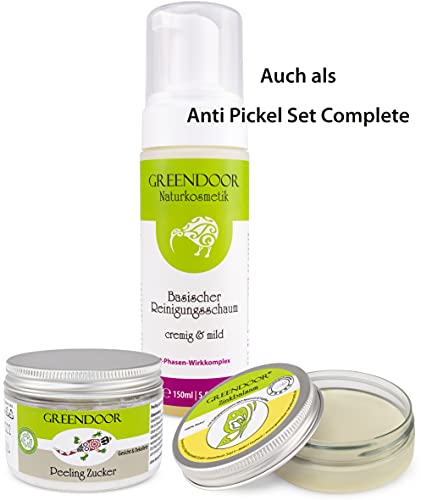 100g Greendoor Peeling Zucker, Natur Gesichtspeeling vegan mit Bio Babassu für Gesicht Hals Dekolleté Lippen empfindliche Haut, OHNE Duft Parfum Konservierungsmittel Mikroplastik - 5