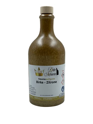 Saunaaufguss Birke-Zitrone - 500ml im Steinzeugkrug mit Korkmündung in gewohnter Premiumqualität von Dufte Momente
