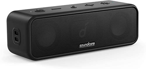 Soundcore 3 Bluetooth Lautsprecher von Anker, mit Stereo-Sound, Audiotreiber mit Titan-Membran, PartyCast, BassUp, 24 Stunden Akku, IPX7 Wasserschutz, individueller EQ, für Zuhause, Draußen, Garten