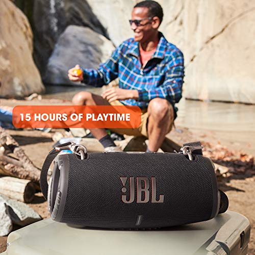 JBL Xtreme 3 Musikbox in Schwarz – Wasserdichter, portabler Stereo Bluetooth Speaker mit integrierter Powerbank – Mit nur einer Akku-Ladung bis zu 15 Stunden Musikgenuss - 4