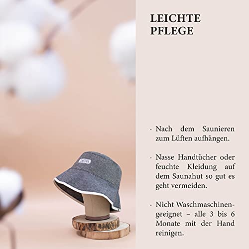 LoFelt® Saunahut – Filzhut für Damen und Herren inkl. Sauna-Ratgeber – Ideales Sauna Zubehör für ein einzigartiges Wellness Erlebnis – Aufschrift Sauna – Saunamütze Saunakappe - 5