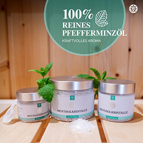 LoWell® – Mentholkristalle 40g in wiederverschließbarer Dose – Premium-Qualität Sauna Kristalle Saunakristalle Menthol - 4