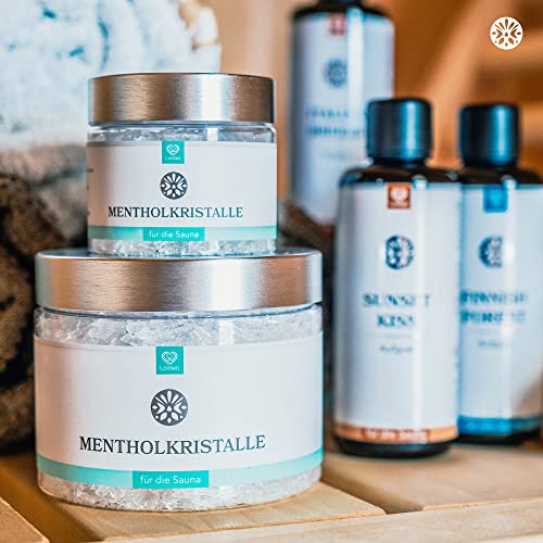 LoWell® – Mentholkristalle 40g in wiederverschließbarer Dose – Premium-Qualität Sauna Kristalle Saunakristalle Menthol - 7