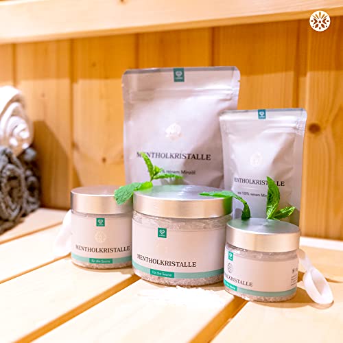 LoWell® – Mentholkristalle 40g in wiederverschließbarer Dose – Premium-Qualität Sauna Kristalle Saunakristalle Menthol - 8