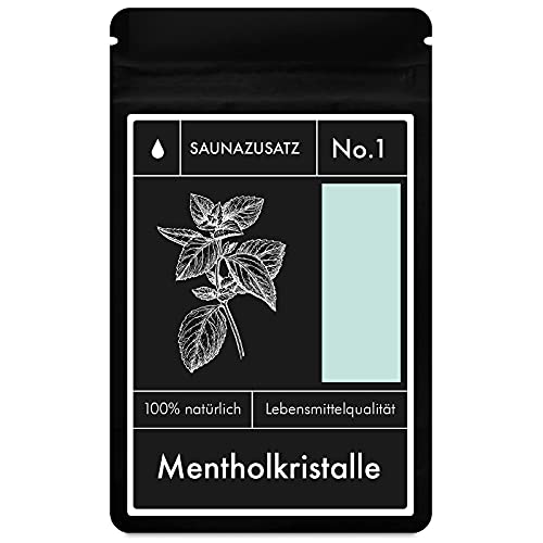 Mentholkristalle Sauna-Zusatz No. 1 – Menthol Sauna Kristalle – Zu 100% aus natürlicher japanscher Minze gewonnen – 50 g - 6