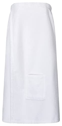 Floringo Luxus Saunakilt / Sauna-Kilt Twin-Star für Damen weiß