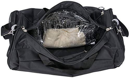 Sporttasche Reisetasche mit Schuhfach & Nassfach Wasserdicht Fitnesstasche Trainingstasche Gym Sport Tasche Handgepäck für Männer und Frauen (Black, Large) - 3