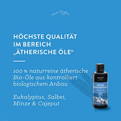 AllgäuQuelle Saunaaufguss mit 100% BIO-Öle Atemwohl Eukalyptus Minze Salbei Cajeput - 2