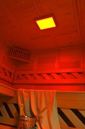 Sauna LED Farblicht mit 180 LED mit Fernbedienung | LED Sauna Deckenfarblicht Chromotherapie | Saunafarblicht Deckenmontage | LED-Beleuchtung mit Farbwechsel - 4