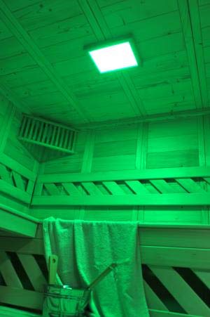 Sauna LED Farblicht mit 180 LED mit Fernbedienung | LED Sauna Deckenfarblicht Chromotherapie | Saunafarblicht Deckenmontage | LED-Beleuchtung mit Farbwechsel - 7