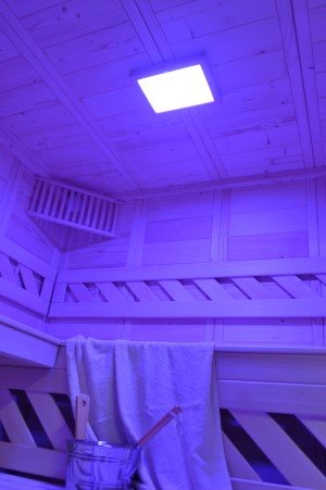 Sauna LED Farblicht mit 180 LED mit Fernbedienung | LED Sauna Deckenfarblicht Chromotherapie | Saunafarblicht Deckenmontage | LED-Beleuchtung mit Farbwechsel - 9