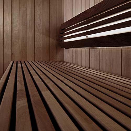 Sauna-Licht indirekt profiTUBE, bis 125°C, LED Warm-Weiß 2700K, wasserfest IP44 (1 x 103cm, dimmbar)