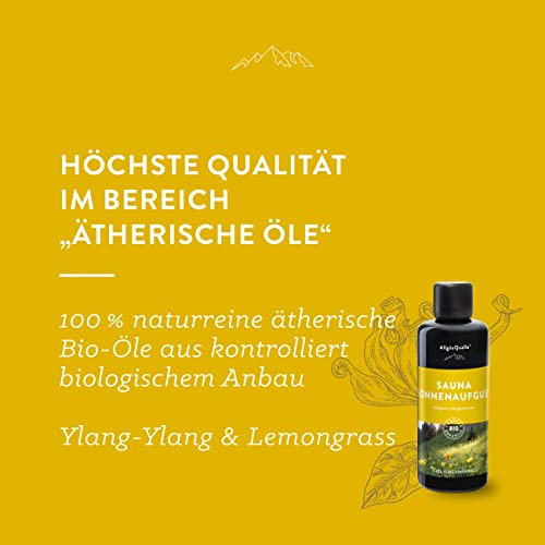 AllgäuQuelle Saunaaufguss mit 100% BIO-Öle | Allgäuer Jungbrunnen mit Saunaduft Ylang-Ylang und Lemongrass - 2