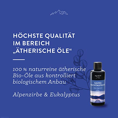 AllgäuQuelle Saunaaufguss mit 100% BIO-Öle Nachtaufguss Alpenzirbe Eukalyptus - 2