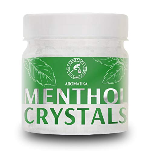 Mentholkristalle 100g - Beruhigend & Erfrischend - Mentholkristalle für die Aromatherapie - Hautpflege - Haarpflege - Körperpflege - Saunakristalle - Minzgeruch - Saunaaufguss - Dampfbäder & Saunen
