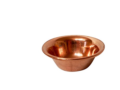 Copper Garden Kupferschale 11,7 x 11,7 x 4,8 cm I Hitzebeständige Kupferschüssel klein zur optimalen Temperaturübertragung I Einsatz als Räucherschale/Servierschale/Sauna Aromaschale