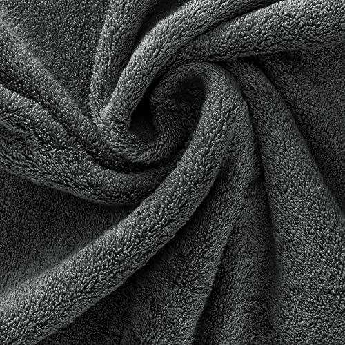herzbach home Luxus Saunatuch Handtuch Premium Qualität aus 100% ägyptischer Baumwolle 86 x 200 cm 600 g/m² (Anthrazit) - 3