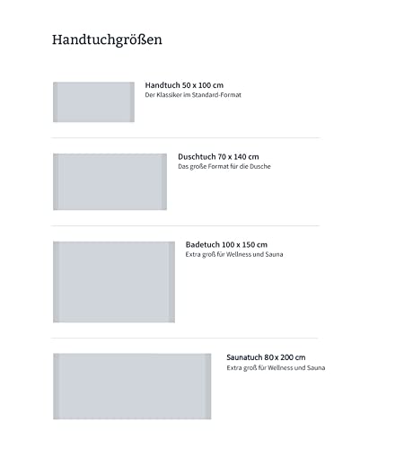 herzbach home Luxus Saunatuch Handtuch Premium Qualität aus 100% ägyptischer Baumwolle 86 x 200 cm 600 g/m² (Anthrazit) - 5