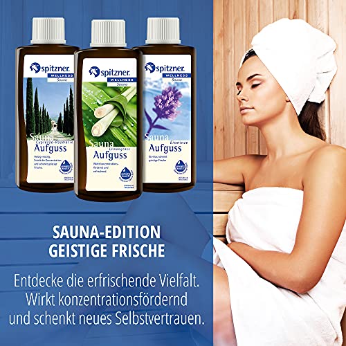 Spitzner Saunaaufguss Geistige Frische: Lemongras, Cypresse-Rosmarin und Eisminze (3x190ml) - 3