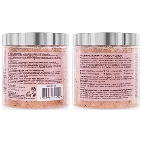 PraNaturals Körperpeeling aus rosafarbenem Himalaysalz 500 g, Von Natur aus reich an pflegenden Mineralstoffen und Vitaminen - 9