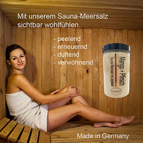 Sauna Salz Peeling – Mango Pfirsich 400g – Meersalz m. Jojobaöl Vitamin E - 3