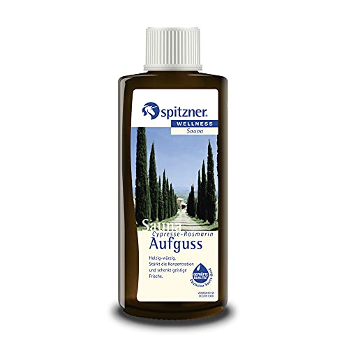 Saunaaufguss Wellness Cypresse-Rosmarin (190ml) angenehm duftendes und wohltuendes Aufgusskonzentrat