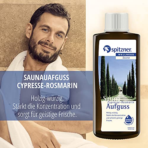 Saunaaufguss Wellness Cypresse-Rosmarin (190ml) angenehm duftendes und wohltuendes Aufgusskonzentrat - 3