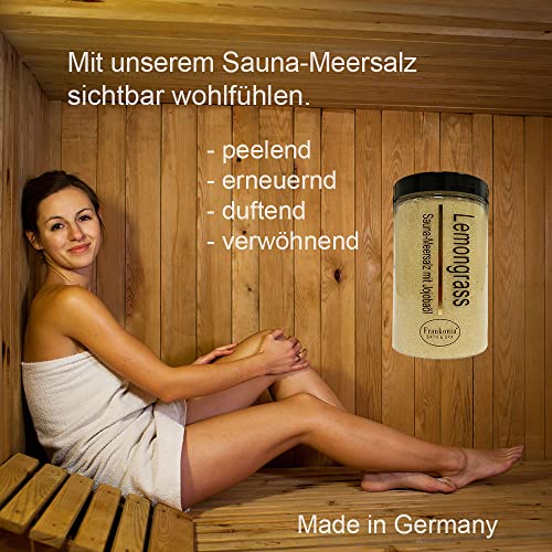 Sauna Salz Peeling – Lemongrass 400g – Meersalz m. Jojobaöl Vitamin E - 3