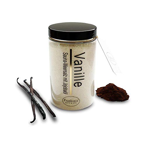 Sauna Salz Peeling – Vanille 400g - Meersalz m. Jojobaöl Vitamin E